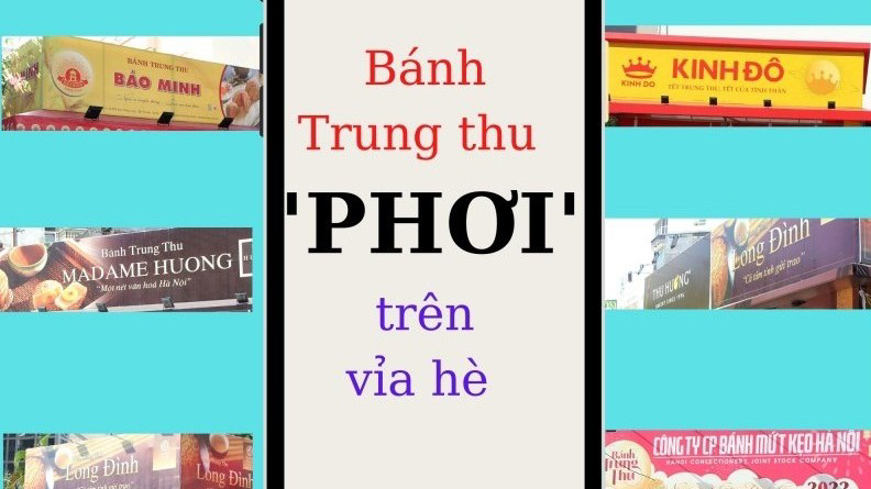 Bánh Trung thu "phơi" trên vỉa hè... ngóng khách