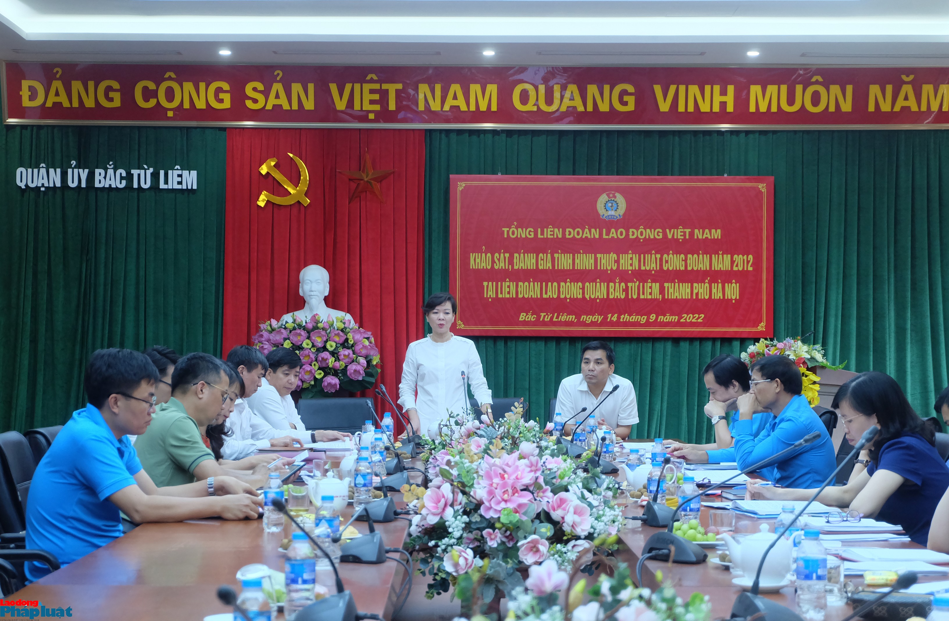 Tổng LĐLĐ Việt Nam đánh giá tình hình thực hiện Luật Công đoàn tại LĐLĐ quận Bắc Từ Liêm