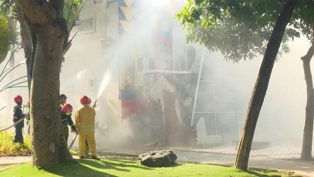 Huyện Hoài Đức diễn tập phòng cháy, chữa cháy tại  Thiên đường Bảo Sơn