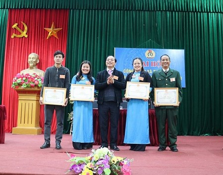 Công đoàn xã Thượng Vực tổ chức thành công Đại hội nhiệm kỳ 2023 - 2028