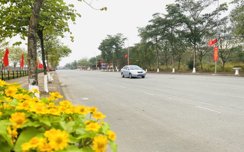 Huyện Mê Linh rực rỡ cờ, hoa chào Tết Nguyên đán Quý Mão 2023