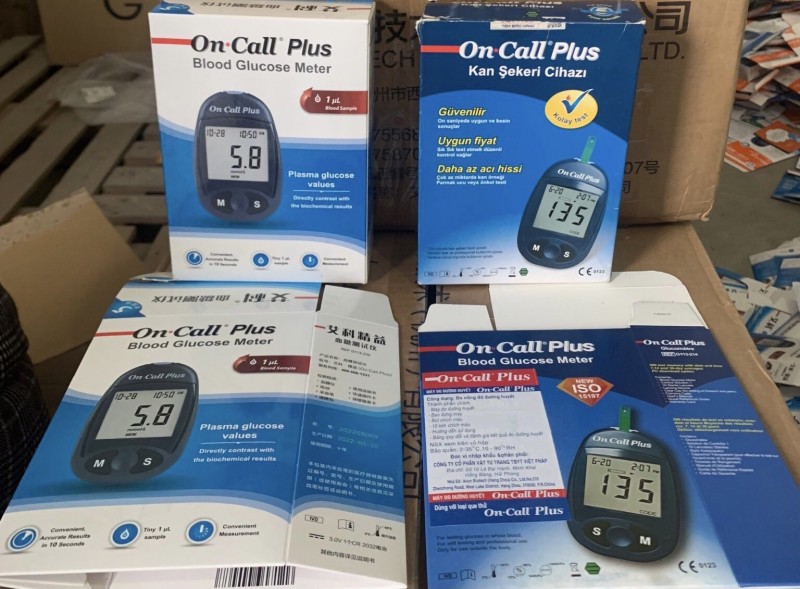 Phát hiện kho thiết bị đo đường huyết giả mạo nhãn hiệu On Call Plus tại Hải Phòng