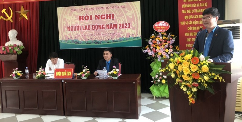 Hội nghị người lao động Công ty Cổ phần Môi trường đô thị Gia Lâm