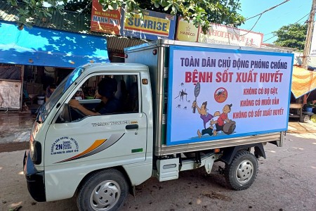 Truyền thông lưu động nâng cao kiến thức phòng chống sốt xuất huyết cho người dân