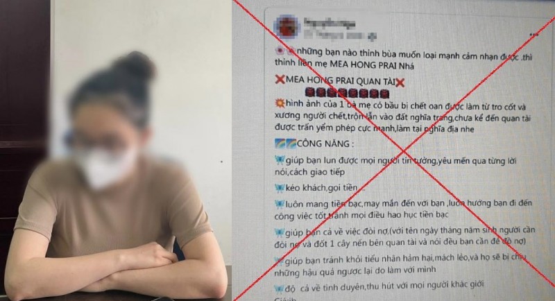 Xử phạt 2 người phụ nữ có hành vi rao bán “bùa phép” mê tín dị đoan trên mạng xã hội