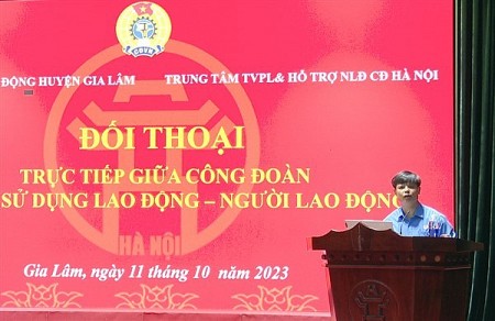 Gia Lâm: Đối thoại giữa Công đoàn, người sử dụng lao động với công nhân, viên chức, lao động