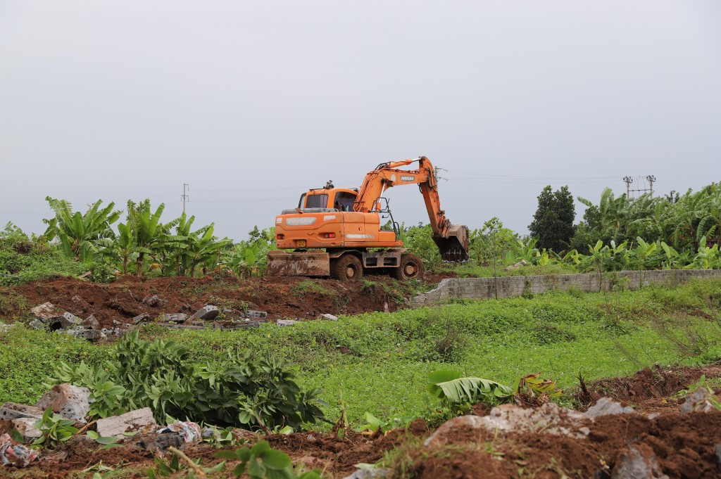 Cưỡng chế thu hồi đất tại xã Vân Tảo thuộc dự án đường Vành đai 4