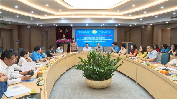 Liên đoàn Lao động tỉnh Quảng Nam và Liên đoàn Lao động huyện Gia Lâm trao đổi kinh nghiệm hoạt động Công đoàn