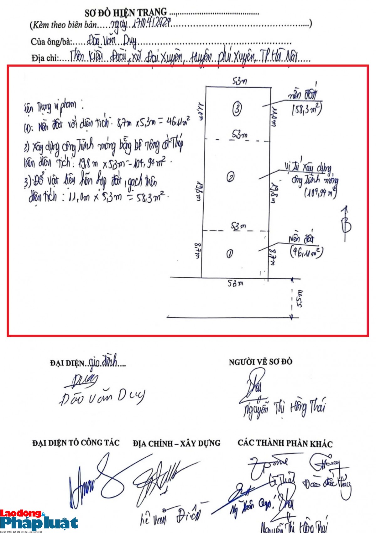 Công trình vi phạm TTXD tại xã Đại Xuyên chưa cưỡng chế được vì không có...kinh phí