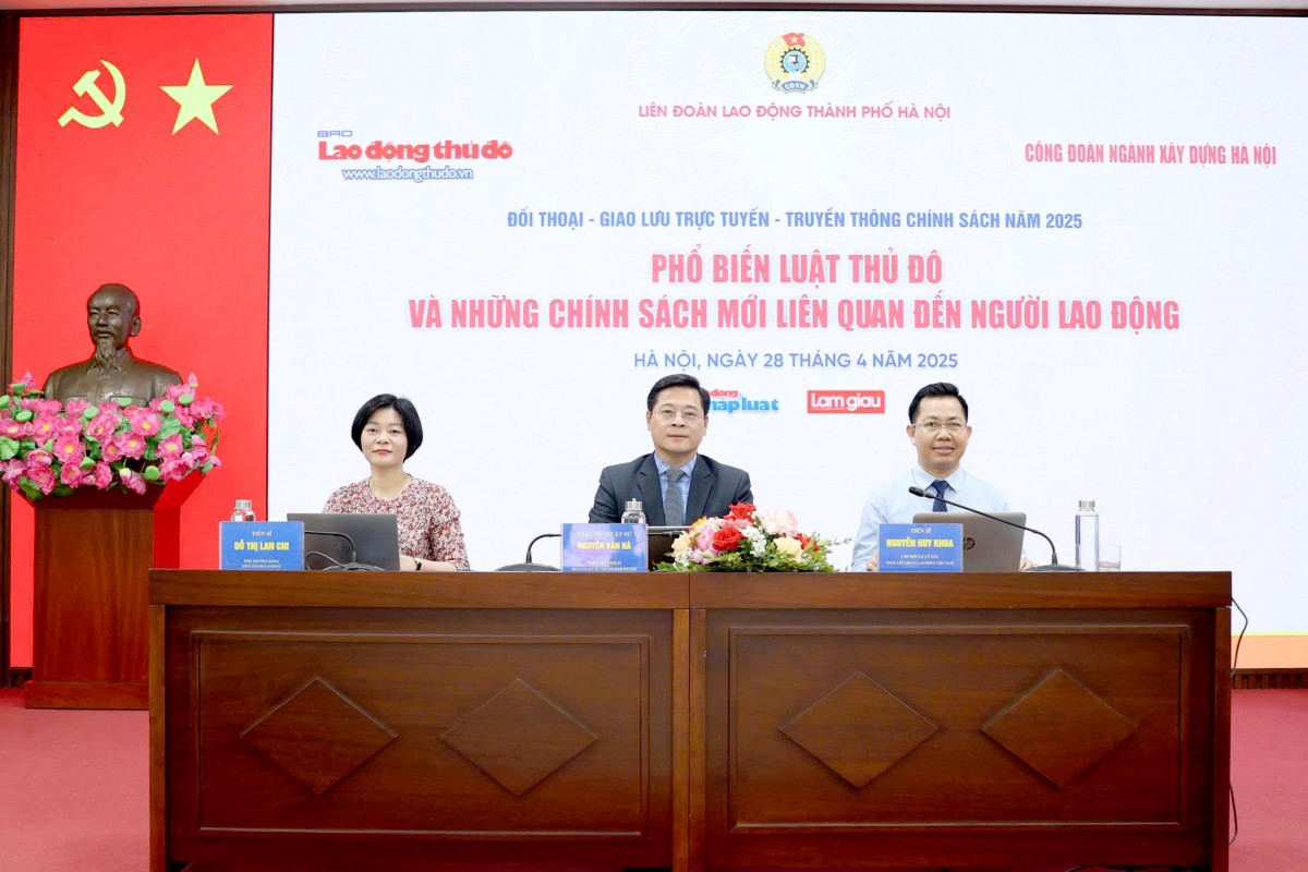 TRỰC TUYẾN: Phổ biến Luật Thủ đô và những chính sách mới liên quan đến người lao động