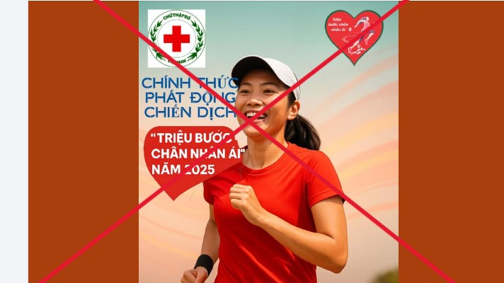 Cảnh báo lừa đảo mạo danh Chiến dịch "Triệu bước chân nhân ái"