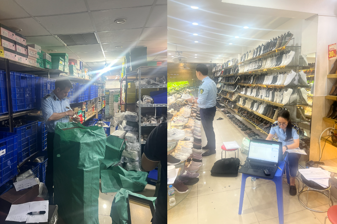 Hà Nội: Phát hiện và tạm giữ hơn 2.570 sản phẩm giày dép trị giá hơn 2,4 tỷ đồng