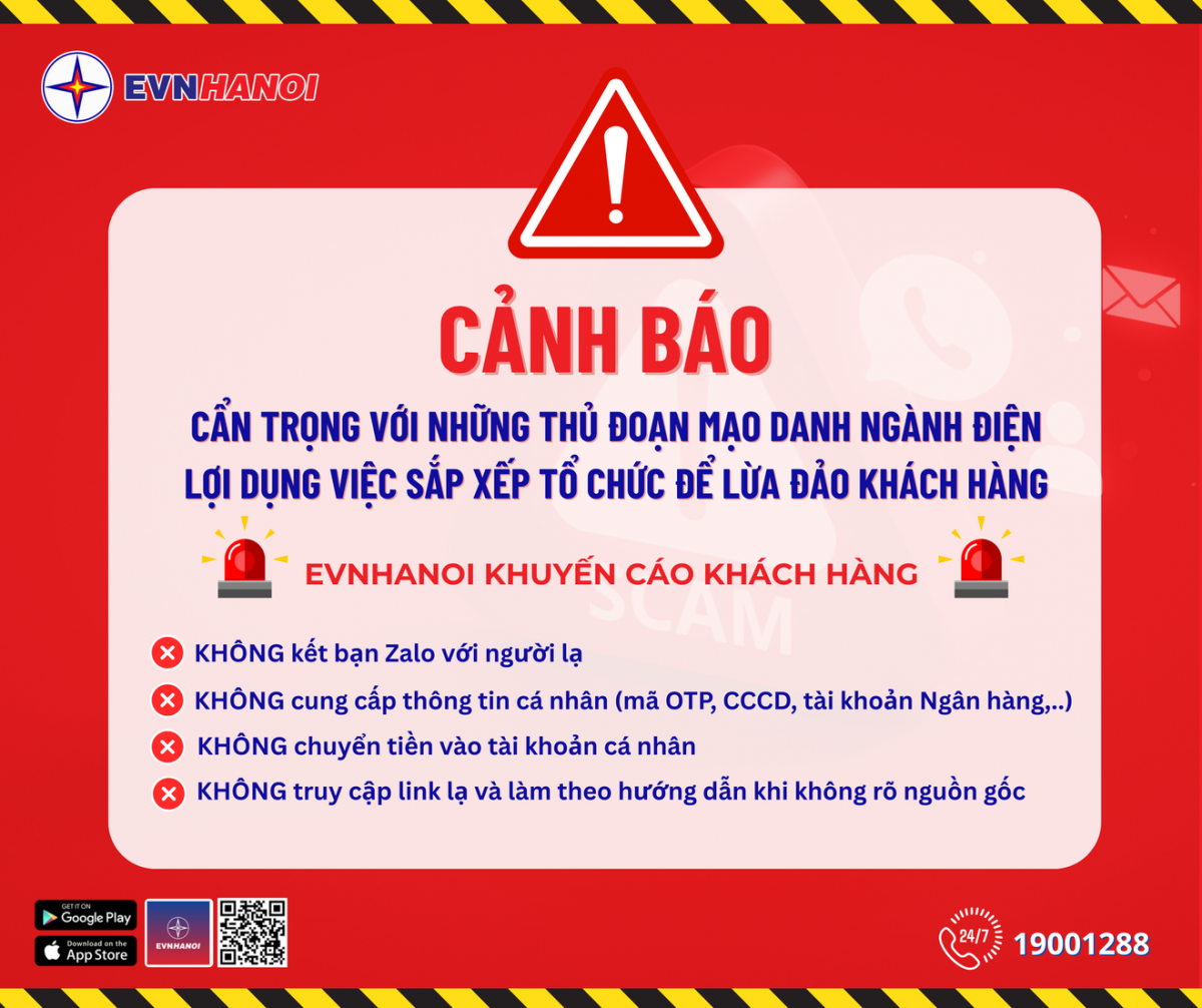 EVNHANOI cảnh báo thủ đoạn giả danh nhân viên điện lực