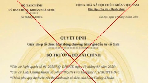 Cảnh báo: Xuất hiện văn bản giả mạo Bộ Tài chính, Ủy ban Chứng khoán để lừa đảo nhà đầu tư