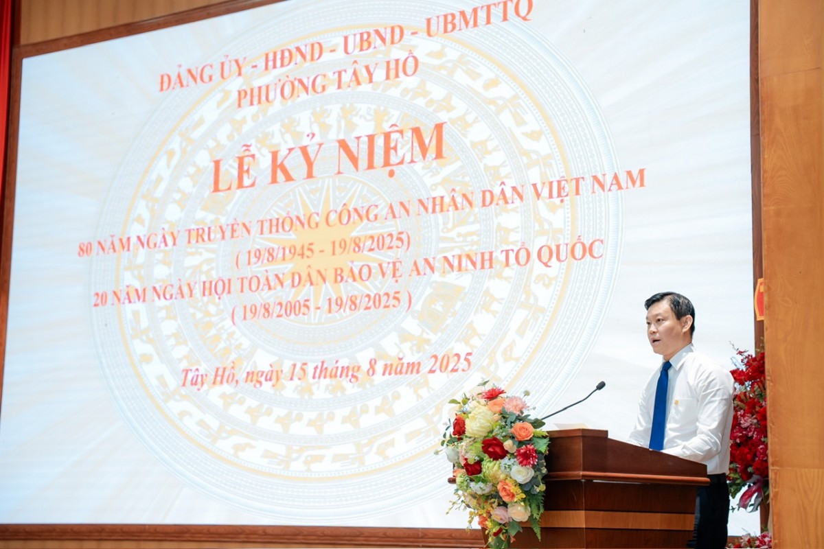 Phường Tây Hồ: Phát huy vai trò nòng cốt của Công an nhân dân trong bảo vệ an ninh trật tự thời kỳ mới