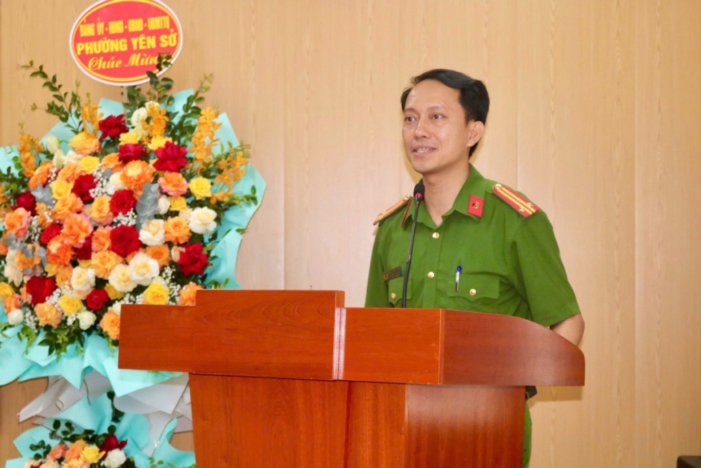 Công an phường Yên Sở phát động phong trào thi đua đặc biệt quyết tâm tấn công, trấn áp tội phạm