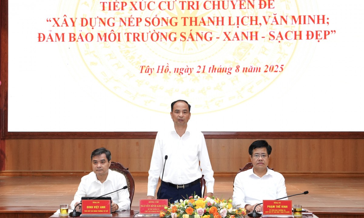 Phường Tây Hồ: Hướng tới nếp sống thanh lịch, văn minh - môi trường “Sáng - Xanh - Sạch - Đẹp”