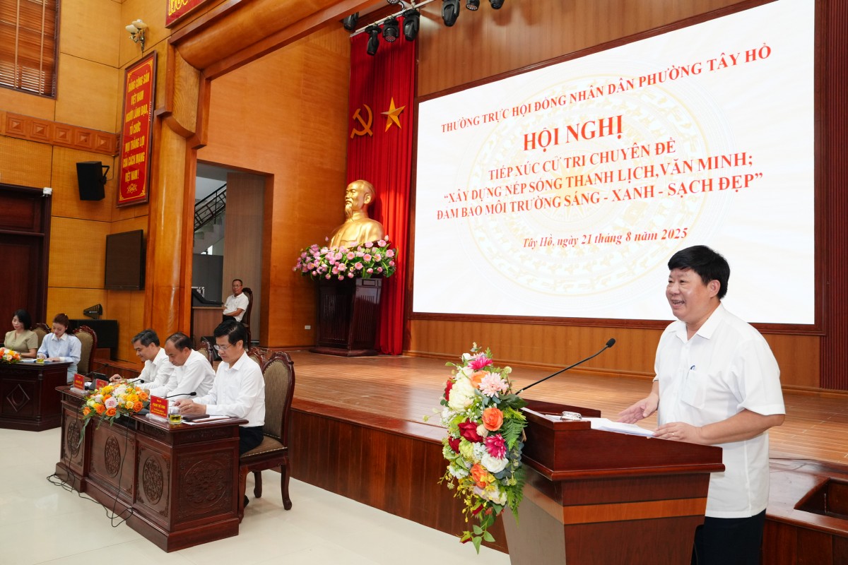 Phường Tây Hồ: Hướng tới nếp sống thanh lịch, văn minh - môi trường “Sáng - Xanh - Sạch - Đẹp”
