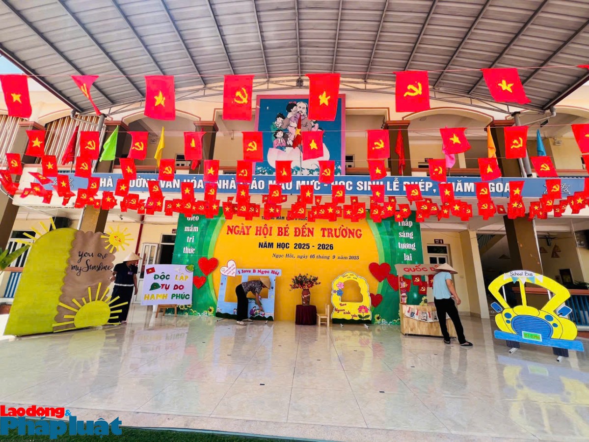 Không khí rộn ràng, sắc màu tươi mới đón chào năm học 2025 - 2026 ở Ngọc Hồi