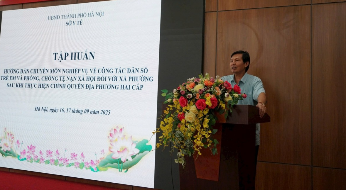Hà Nội tập huấn nghiệp vụ lĩnh vực dân số, trẻ em và phòng chống tệ nạn xã hội