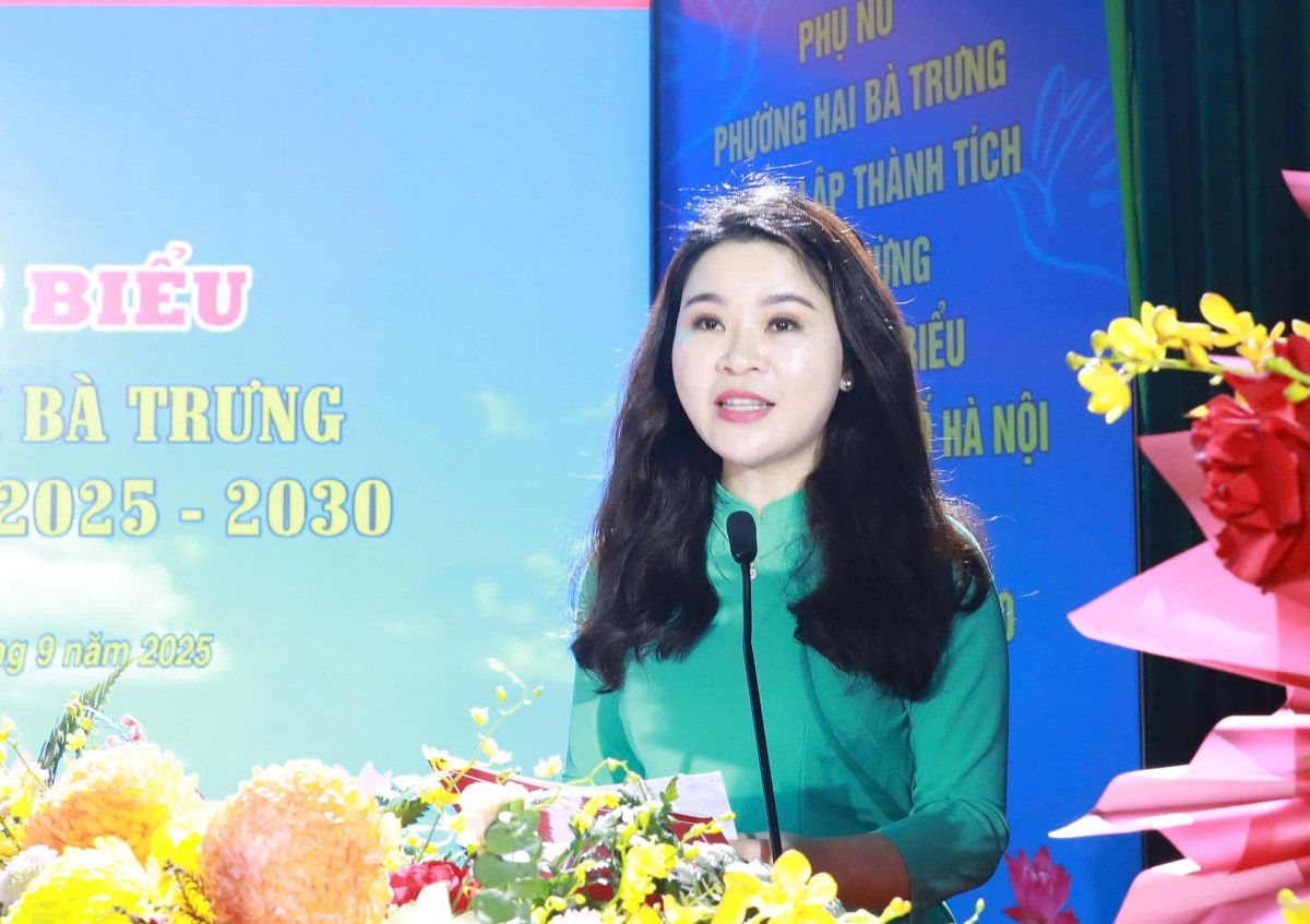 Bà Nguyễn Thanh Tú làm Chủ tịch Hội LHPN phường Hai Bà Trưng