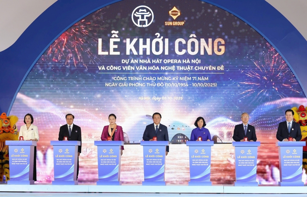 Hà Nội đồng loạt khởi công các công trình trọng điểm