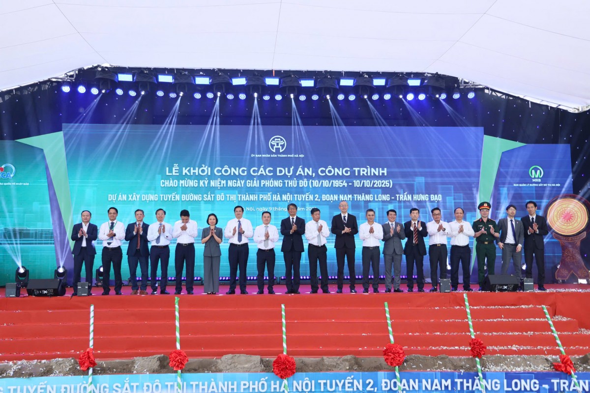 Hà Nội khởi công tuyến Metro Nam Thăng Long - Trần Hưng Đạo