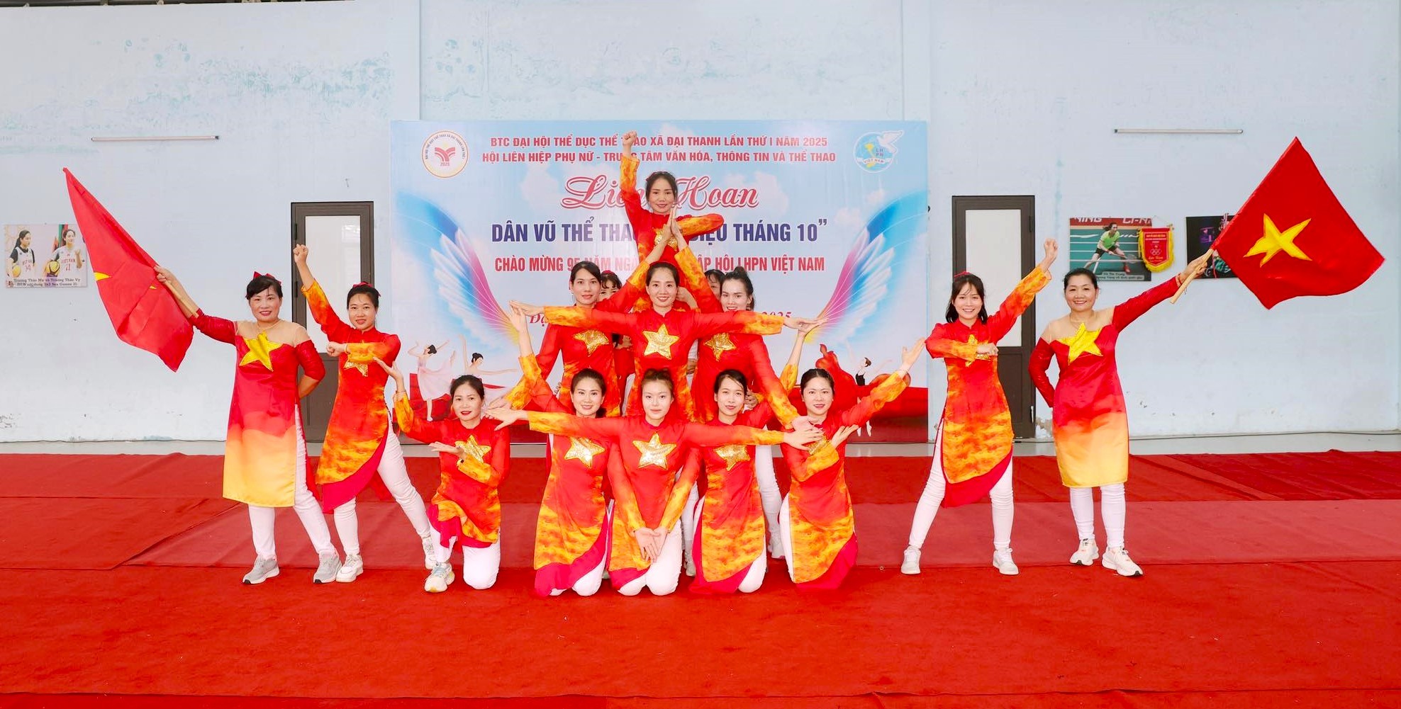 Xã Đại Thanh: Sôi nổi Liên hoan Dân vũ thể thao “Vũ điệu tháng Mười”