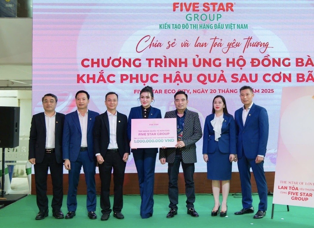 Five Star Group quyên góp 1 tỷ đồng hỗ trợ đồng bào vùng lũ