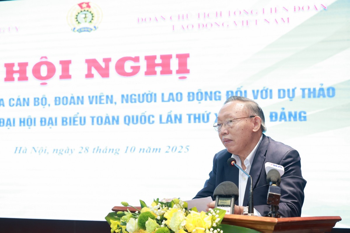 Tổng LĐLĐ Việt Nam: Phát huy trí tuệ cán bộ, đoàn viên, người lao động góp ý Văn kiện Đại hội XIV của Đảng