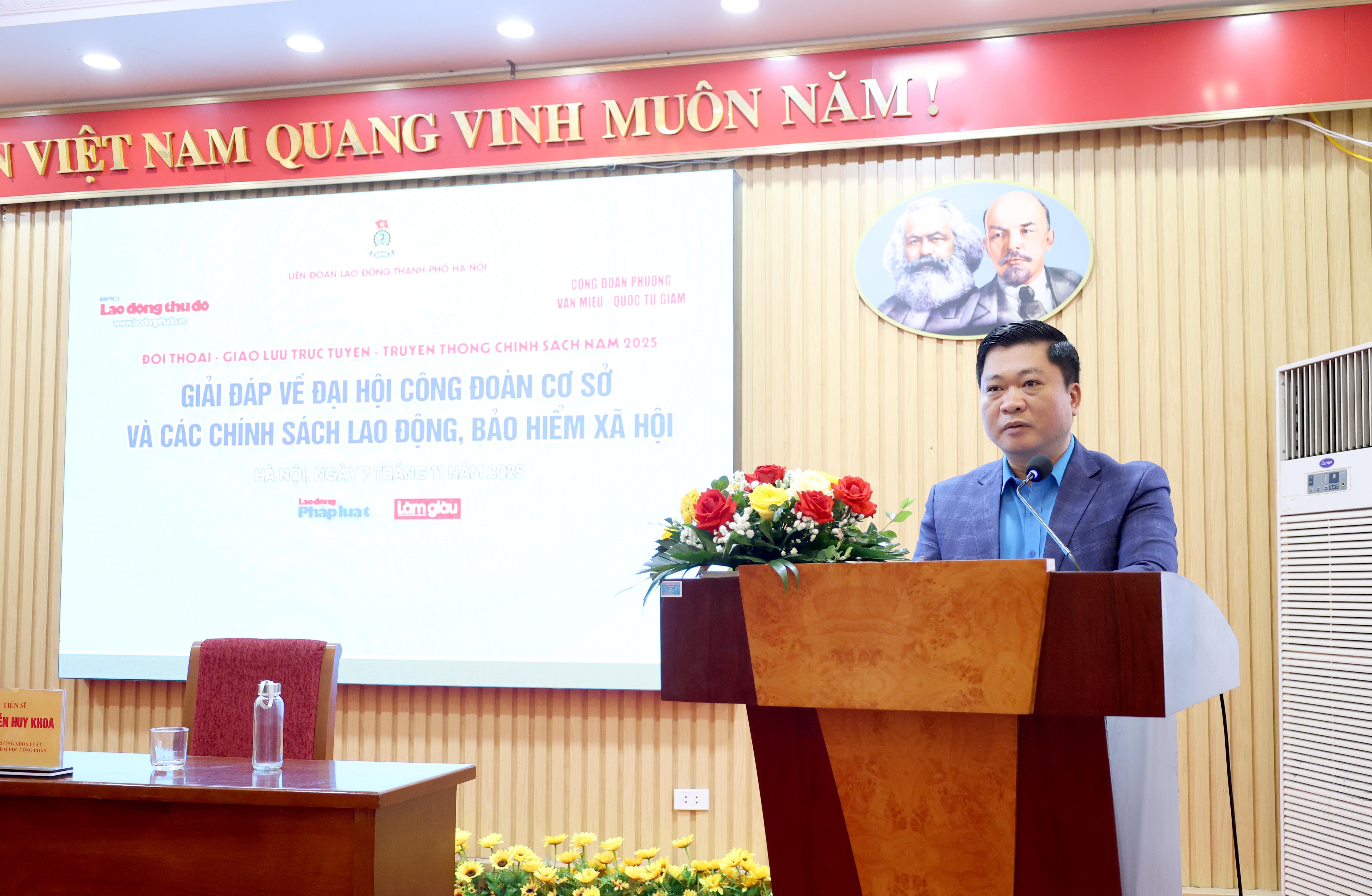 TRỰC TUYẾN: Giải đáp về Đại hội Công đoàn cơ sở và các chính sách lao động, bảo hiểm xã hội ĐANG TRỰC TUYẾN: Giải đáp về Đại hội Công đoàn cơ sở và các chính sách lao động, bảo hiểm xã hội