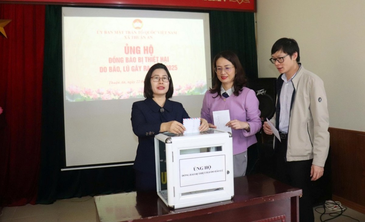 Xã Thuận An: Phát huy truyền thống “Thương người như thể thương thân”, hướng về đồng bào vùng mưa lũ