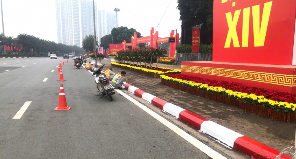 Hà Nội chỉnh trang, duy tu hạ tầng giao thông phục vụ Đại hội XIV của Đảng