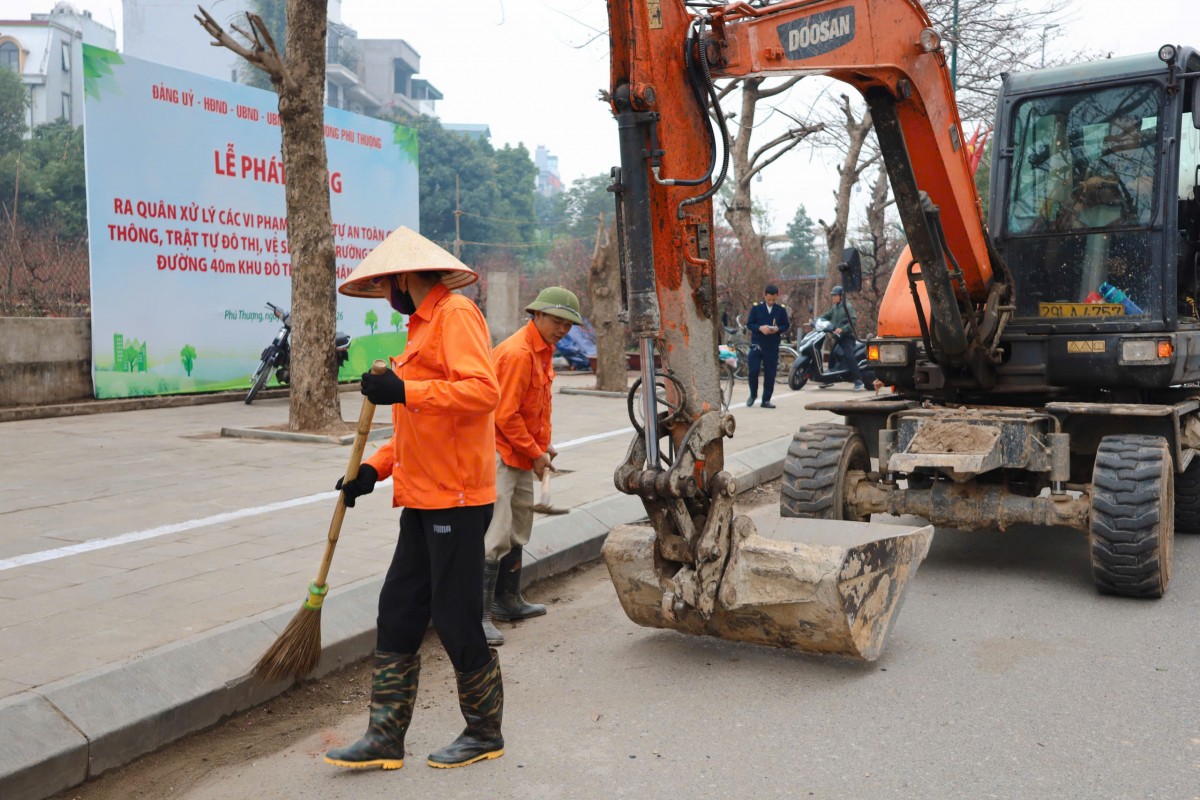 Phú Thượng: Ra quân lập lại trật tự đô thị, xây dựng không gian sống văn minh, hiện đại