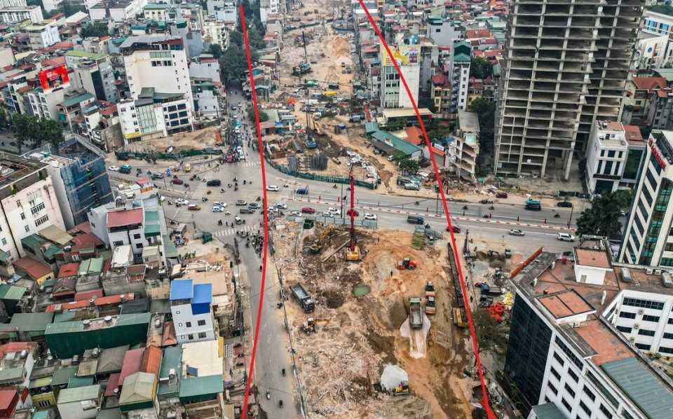 Đường Vành đai 1 đoạn Hoàng Cầu - Voi Phục sẽ có hai cầu vượt lớn, phấn đấu hoàn thành năm 2026