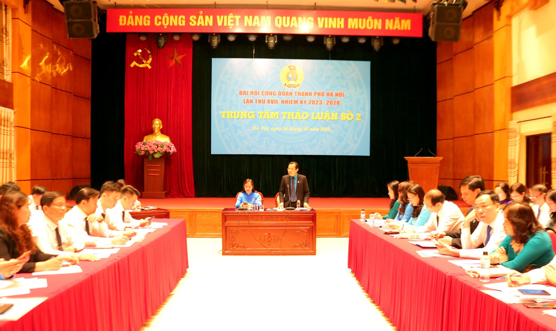 TRỰC TUYẾN: Ngày làm việc thứ nhất Đại hội Công đoàn thành phố Hà Nội lần thứ XVII